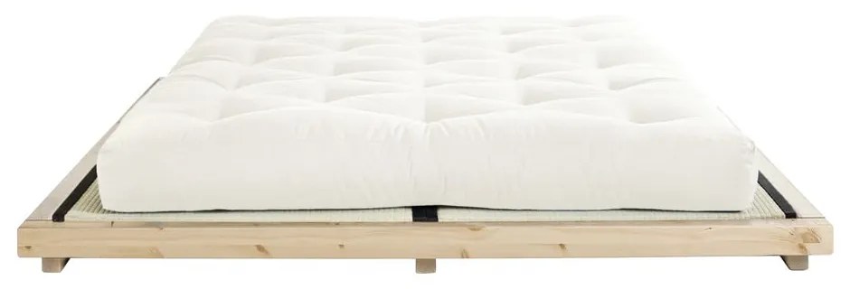 Pat matrimonial din lemn masiv de pin cu somieră 160x200 cm Dock – Karup Design