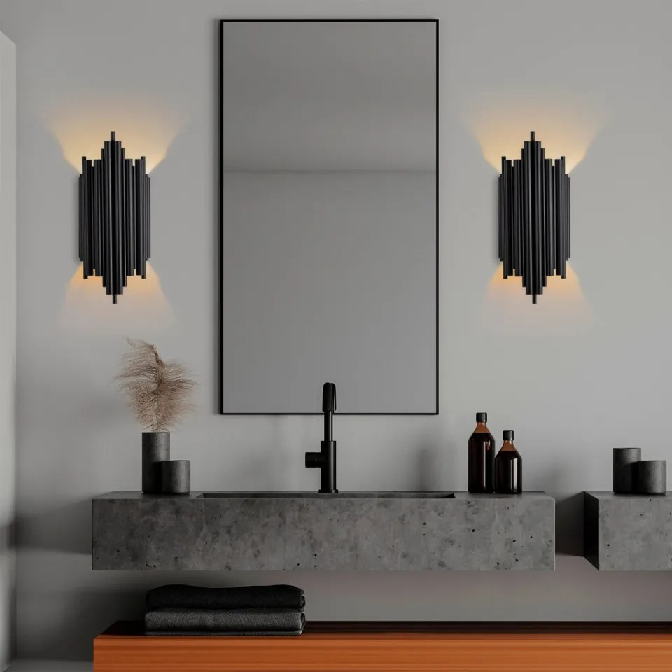 Aplica de Perete Reis - 13340, Soclu E14, Max 40W, Culoare Negru
