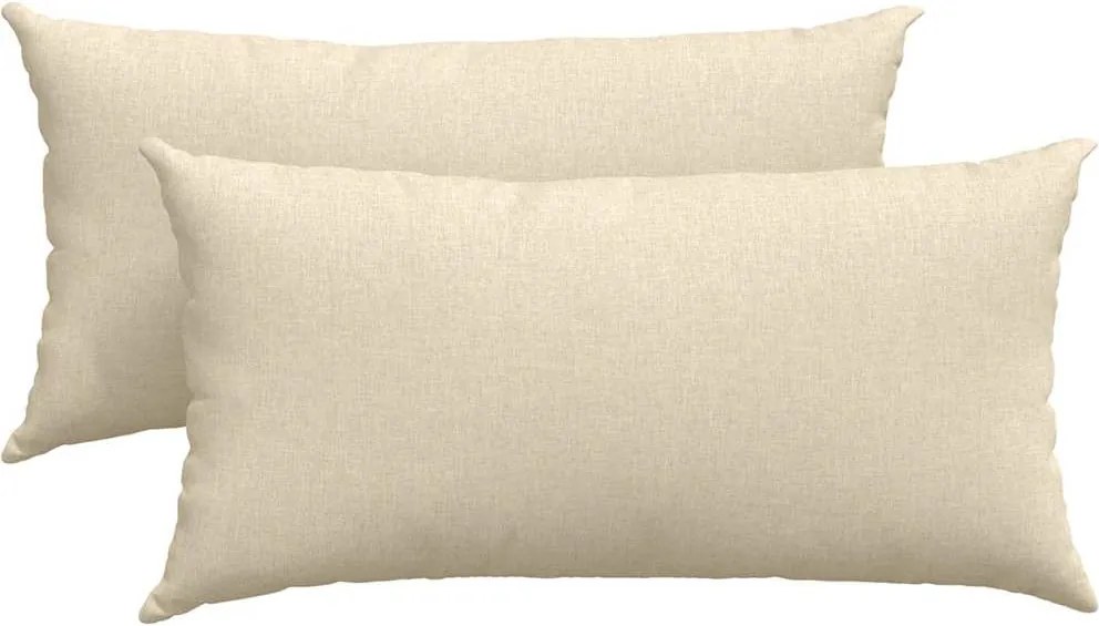 vidaXL Perne pentru canapea 2 pcs Crem 80 x 40 cm țesătură