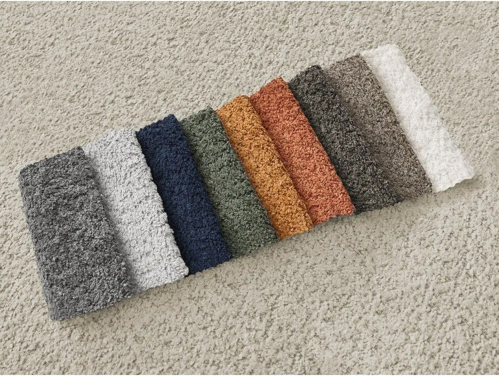 Colțar bej cu tapițerie din țesătură bouclé (cu colț pe partea stângă/cu șezlong) Azra – Bobochic Paris