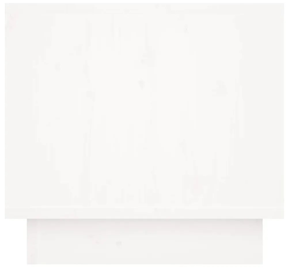 Noptiere, 2 buc., alb, 35x34x32 cm, lemn masiv de pin 2, Alb