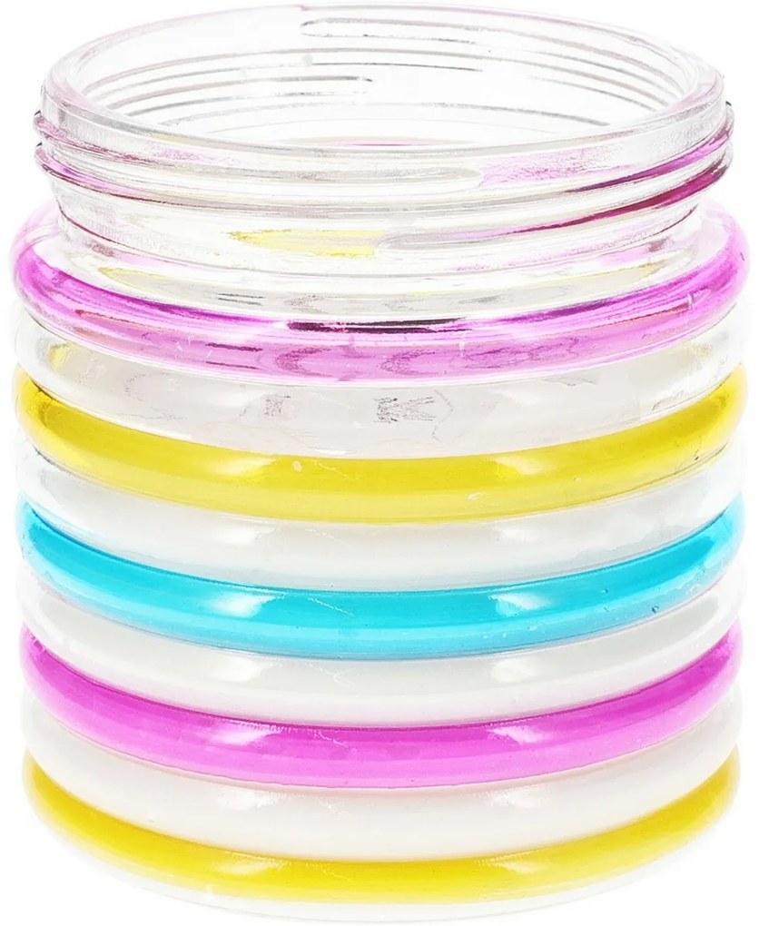 Lumânare repelentă Citronella Stripes, 780 g , 11în 12 cm, roz
