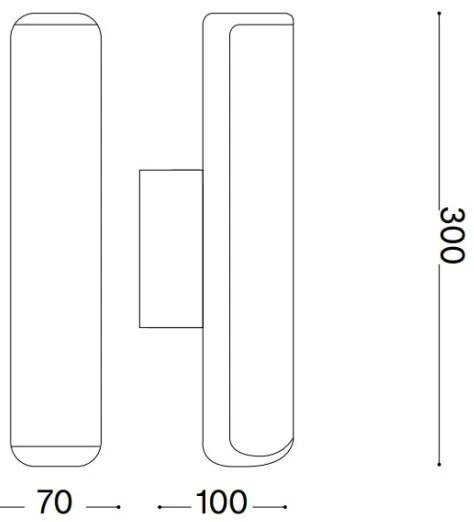 Aplică LED de exterior Ideal Lux ETERE LED/9,5W/230V 3000K IP44 antracit