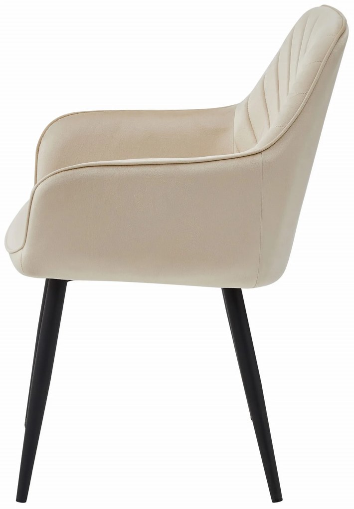 Scaun de masa NANA VELVET, crem