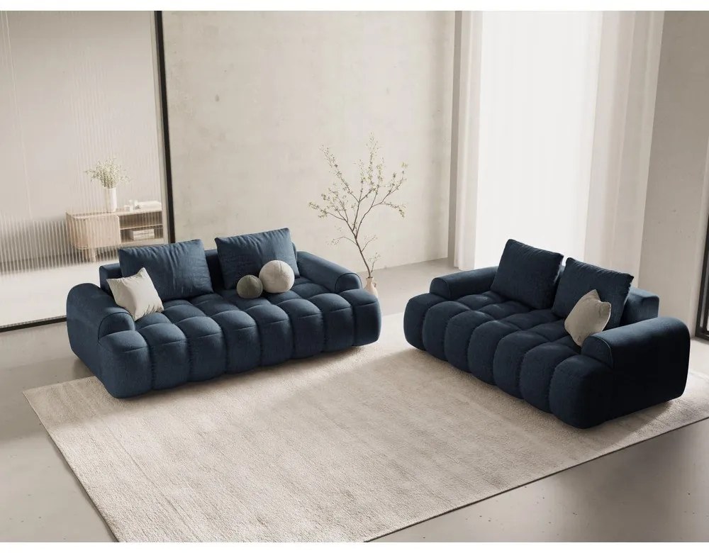 Canapea albastru-închis 175 cm Linz – Cosmopolitan Design