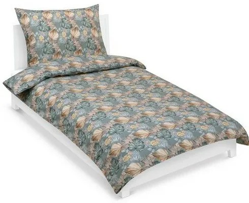 Bellatex Lenjerie de pat din bumbac Monstera,trandafiri gri, 140 x 200 cm, 70 x 90 cm