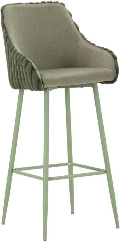 Scaune de bar verzi cu cotiere 2 buc. tapițate (înălțime șezut 78 cm) Alaska – Mauro Ferretti