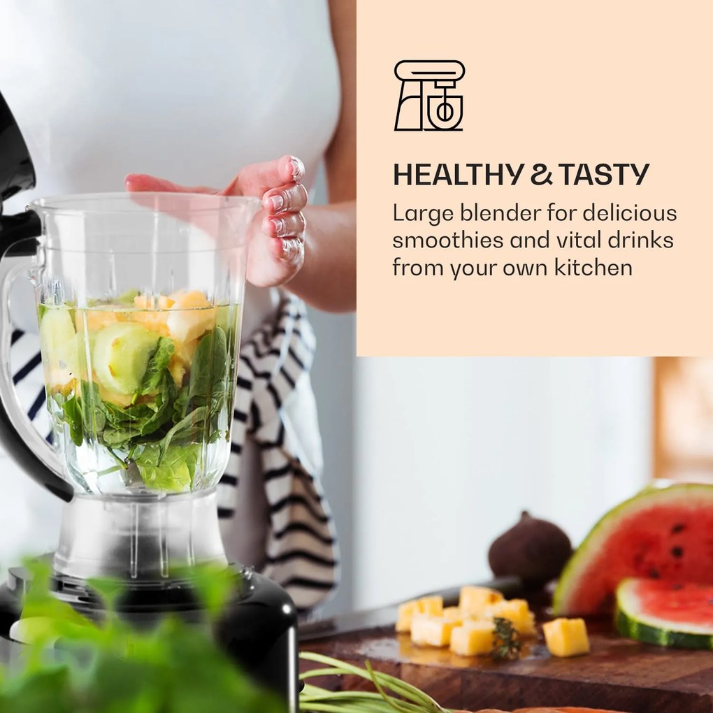 Klarstein Luca, mixer multifuncțional, 1000 W, 3 L, setare viteză continuă, 6 moduri