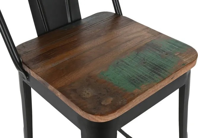 Scaun de bar din metal și lemn , "Barme"
