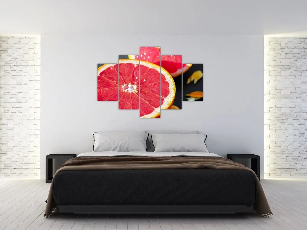 Tablou cu grapefruit tăiat (150x105 cm)