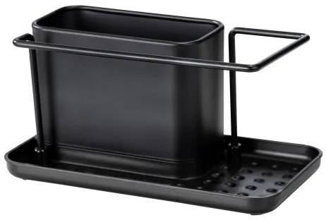 WENKO 55078100 - Organizator pentru bucătărie de exterior BLACK, 21x12 cm, inox/negru