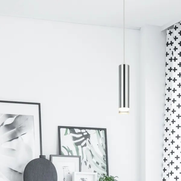 Lustră pe cablu ARMIN 1xGU10/10W/230V crom lucios