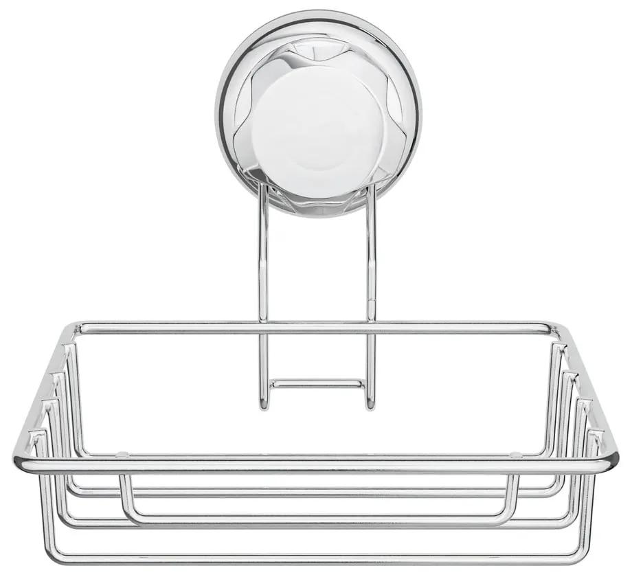 Savonieră argintie autoadezivă din oțel Bestlock Bath – Compactor
