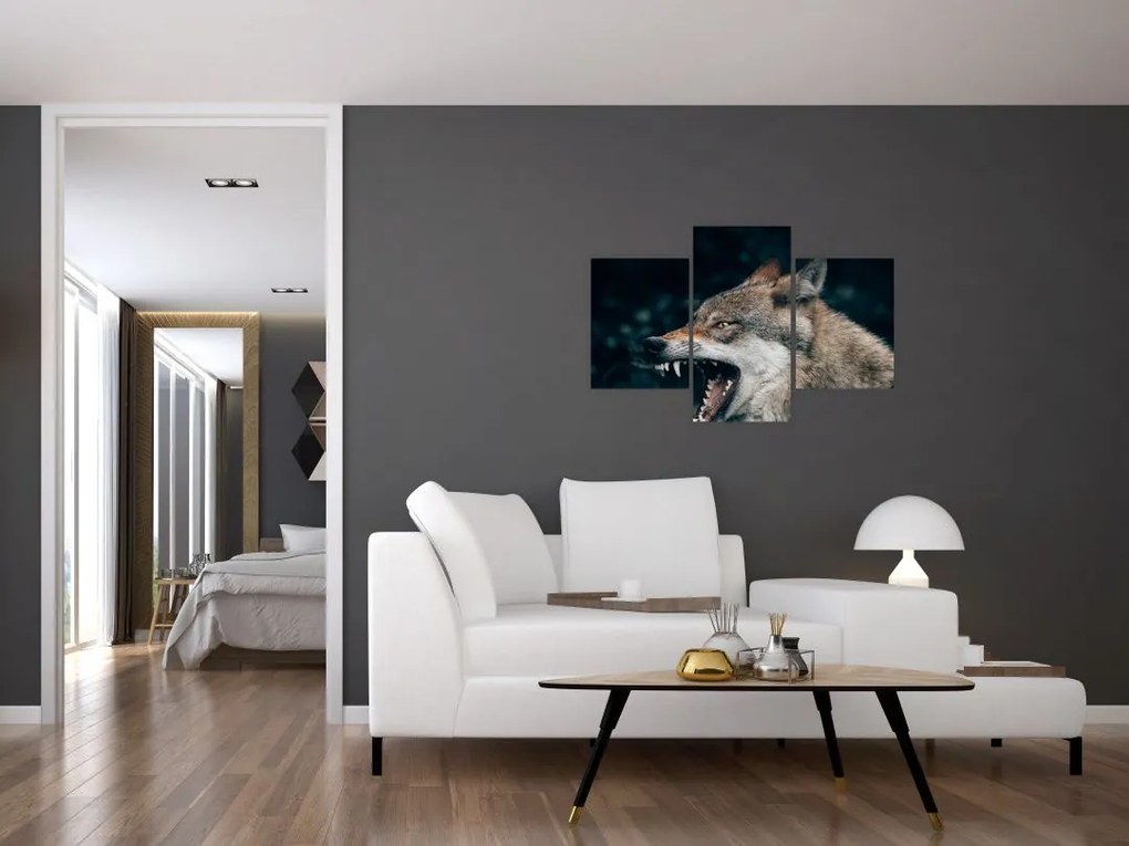 Tablou cu lup (90x60 cm)