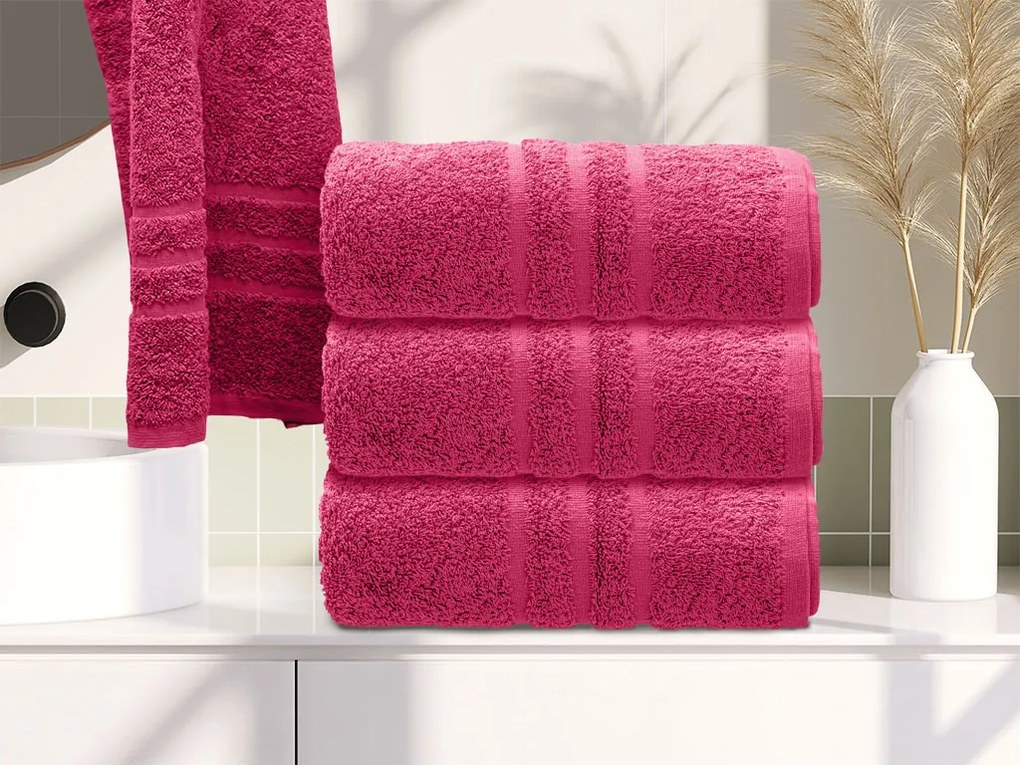 Prosop CONFORT 50 x 100 cm purpuriu, 100% bumbac