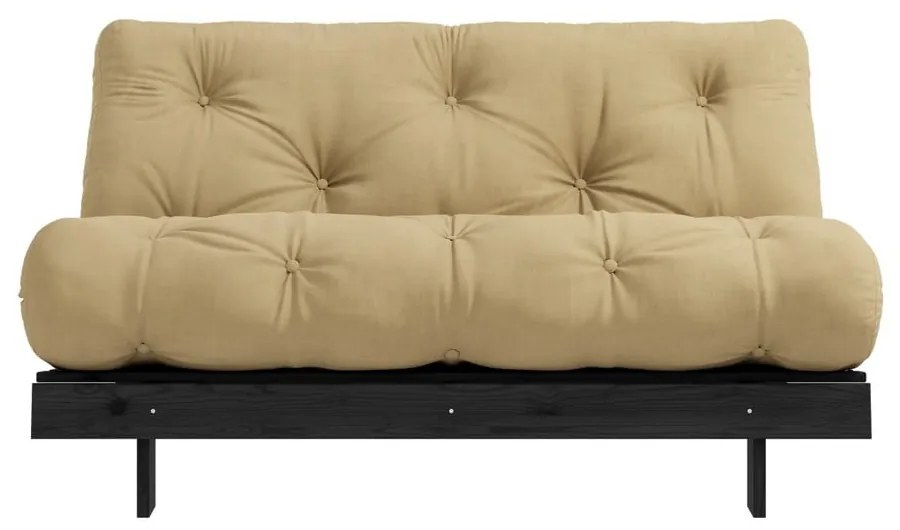 Canapea variabilă Karup Design Roots Black/Wheat Beige
