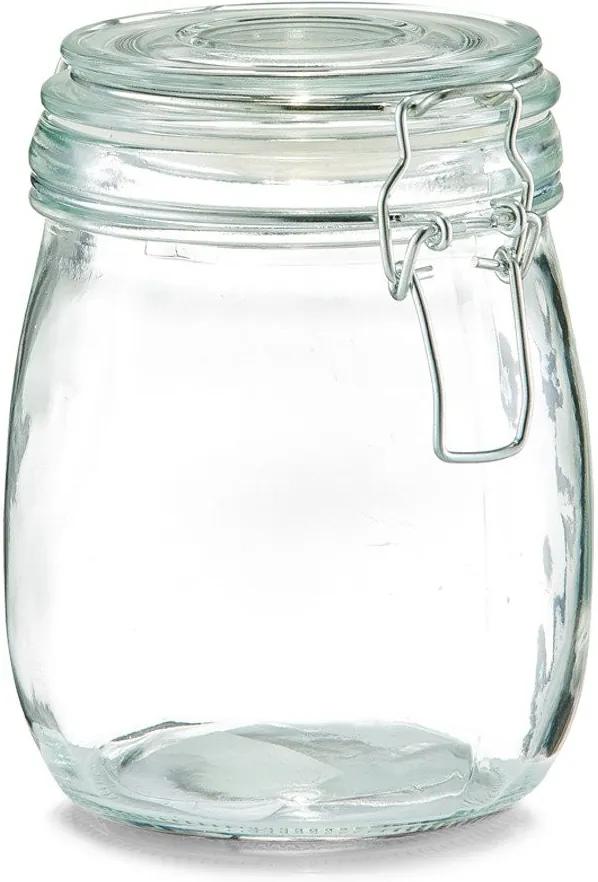 Borcan cu capac pentru alimente Zeller, Sticla, 750 ml, Transparent
