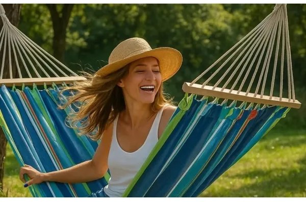 Hamac 200 x 80 cm, albastru