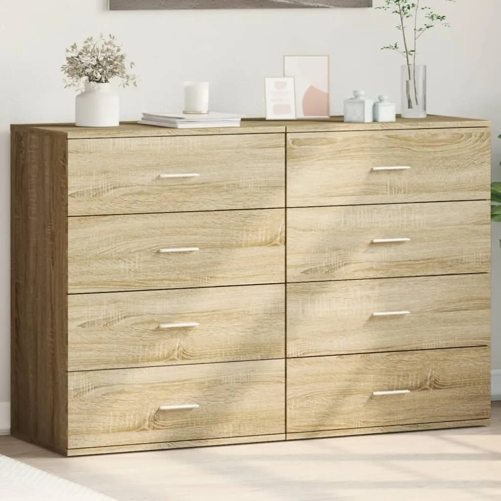 vidaXL Dulapuri, 2 buc., stejar sonoma, 60x39x80 cm, lemn prelucrat
