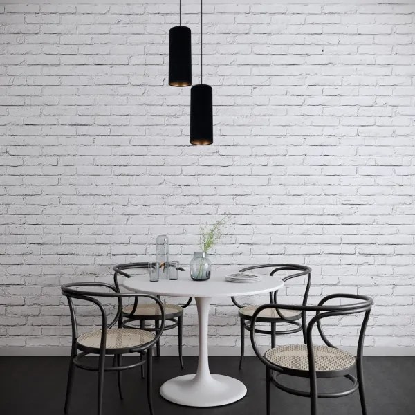 Lustră pe cablu AVALO 2xE27/60W/230V d. 20 cm neagră