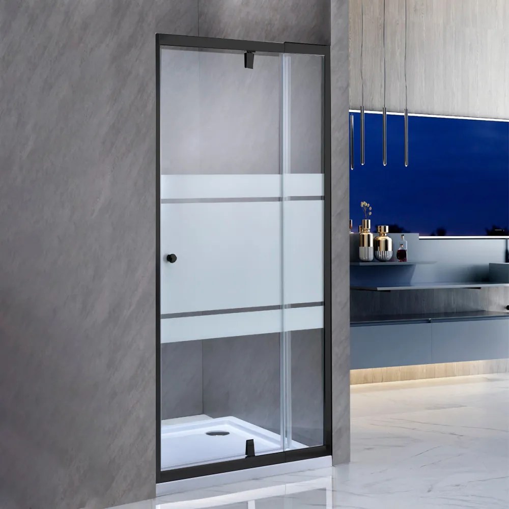 Flexi-S ușă de duș reglabilă 96-111x185 cm negru