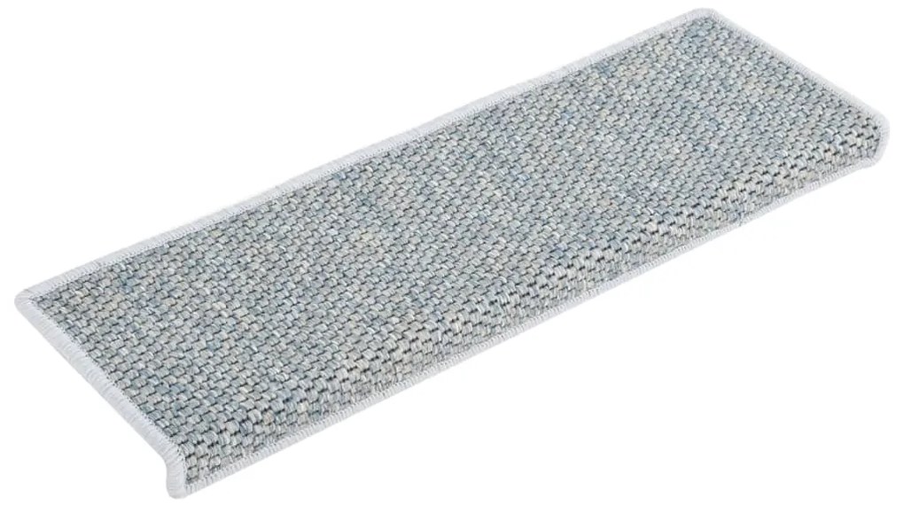Covorase scari autoadezive, 15 buc. albastru 65x25 cm, sisal 15, Albastru, 65 x 25 cm