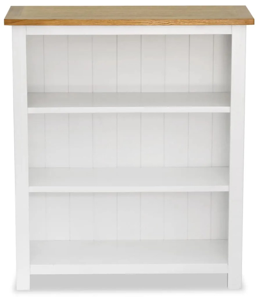 247057 vidaXL Bibliotecă cu 3 rafturi, 72 x 22,5 x 82 cm, lemn masiv stejar