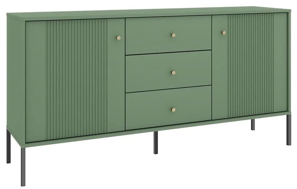 Comodă LUE verde/negru