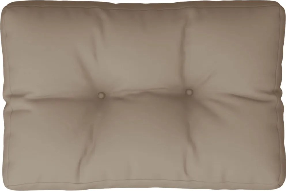 vidaXL Pernă de paleți, gri taupe, 50x40x12 cm, material textil