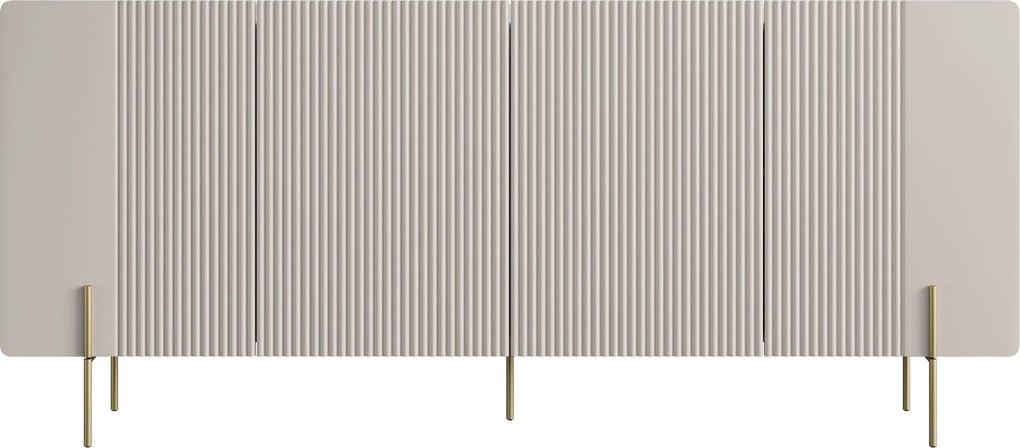 Comodă cu patru uși Malmi 200 cm - cașmir / picioare aurii