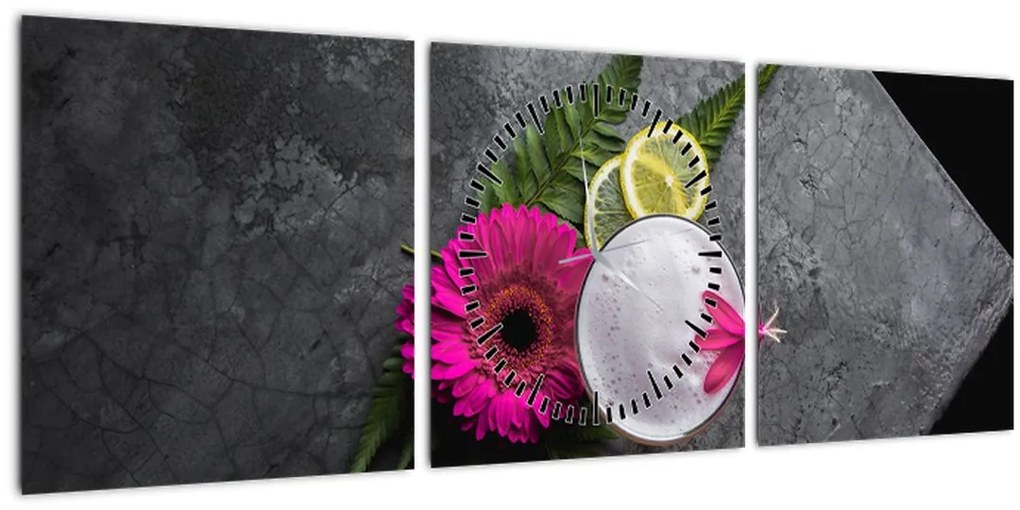 Tablou - Noaptea în Bangkok (cu ceas) (90x30 cm)