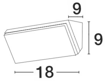 Aplica perete LED de exterior IP65 KEEN NVL-9270028