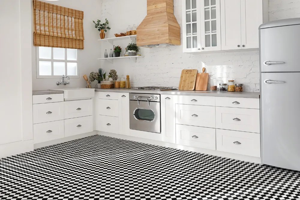 Panouri de vinil PVC Tabla de șah diagonală