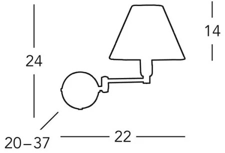 Kolarz 264.61.6 - Aplică perete HILTON 1xE14/40W/230V