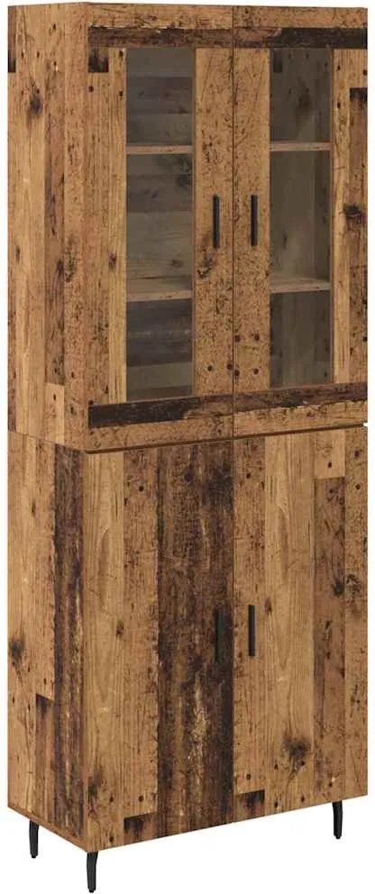 vidaXL Bufet 2 pcs Lemn Vechi Lemn compozit