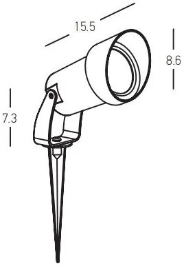 Proiector cu tarus iluminat exterior decorativ IP54 Suny GU10
