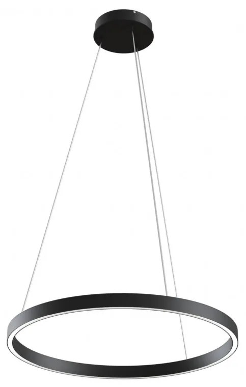 Lustra suspendata LED design tehnic, diametru:60cm, Rim negru MYMOD058PL-L32B4K