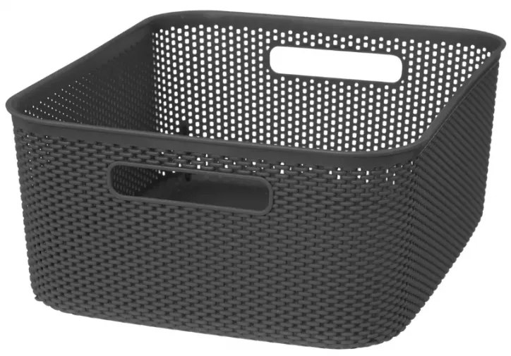 Cutie depozitare Croshet Grey, 11 litri, 34 x 28 x h14 cm
