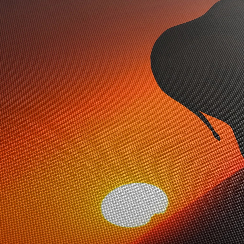 Tablou cu elefant în apus de soare (90x60 cm)