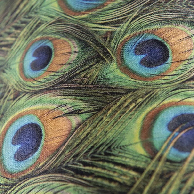 Abajur din catifea cu design de păun 35/35/20 cu interior auriu