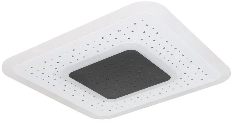 Plafoniera LED cu telecomanda design modern Gisell negru mat 46x46cm