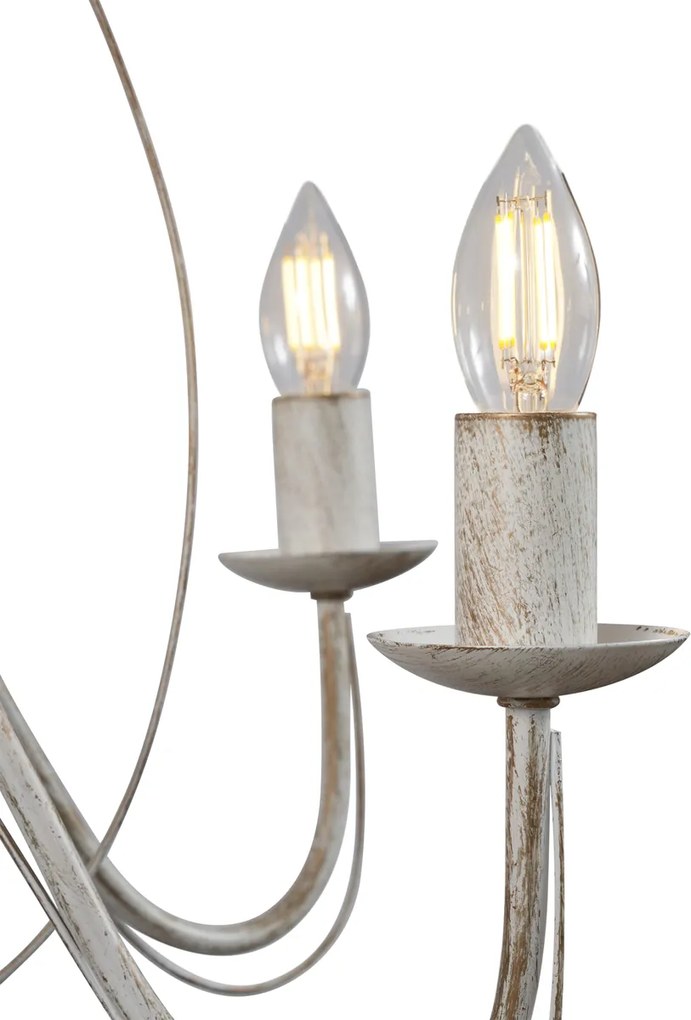 Candelabru inteligent alb cu 5 lumini, inclusiv Wifi B35 - Giuseppe