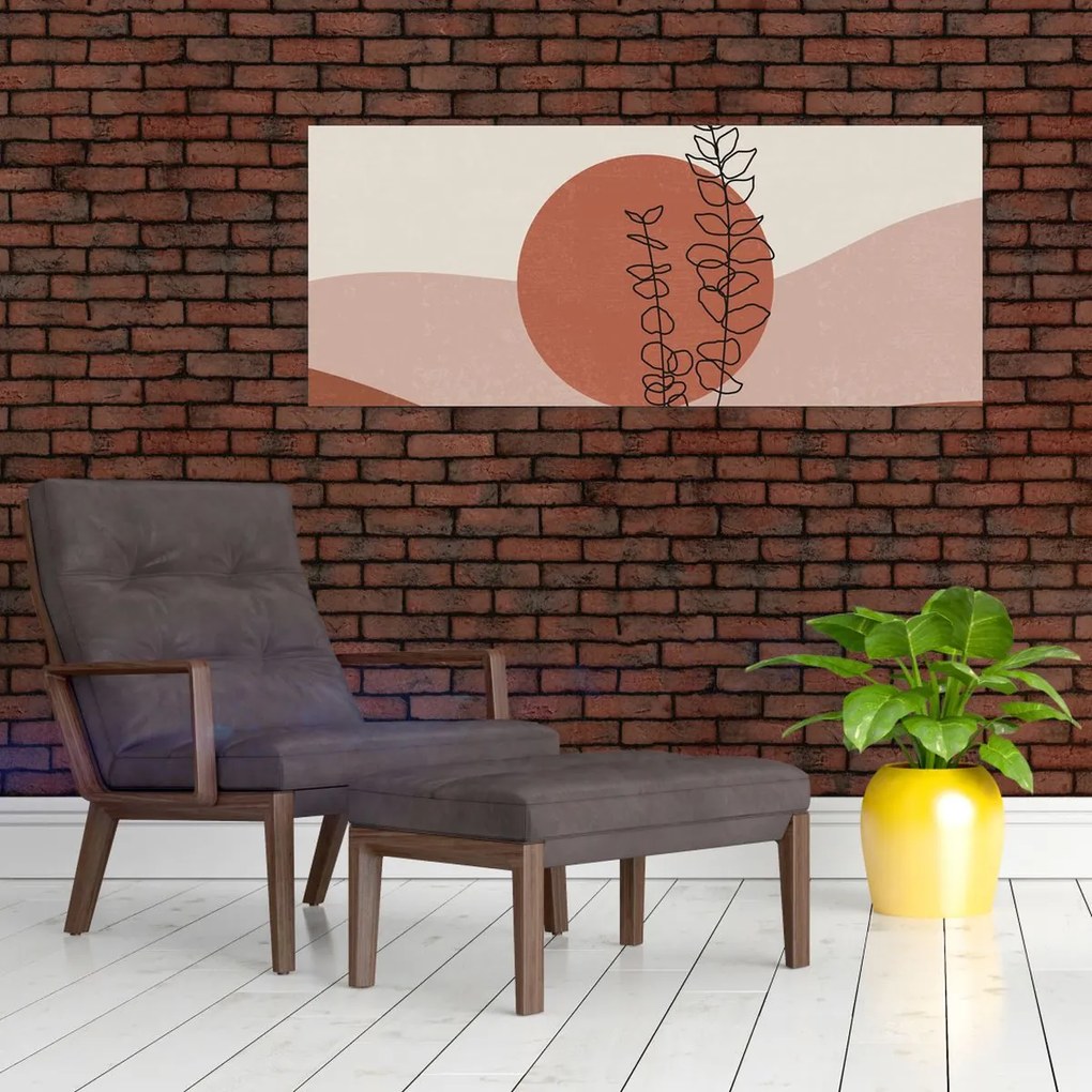 Tablou - Boho frunze N⁰1 (120x50 cm)
