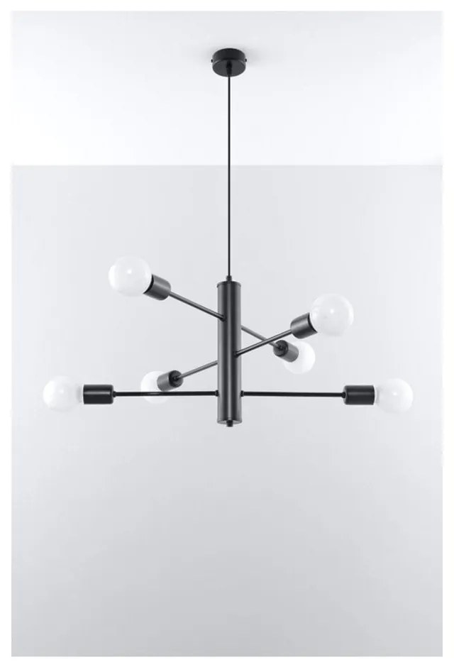 Lustră Nice Lamps Donato 6, negru