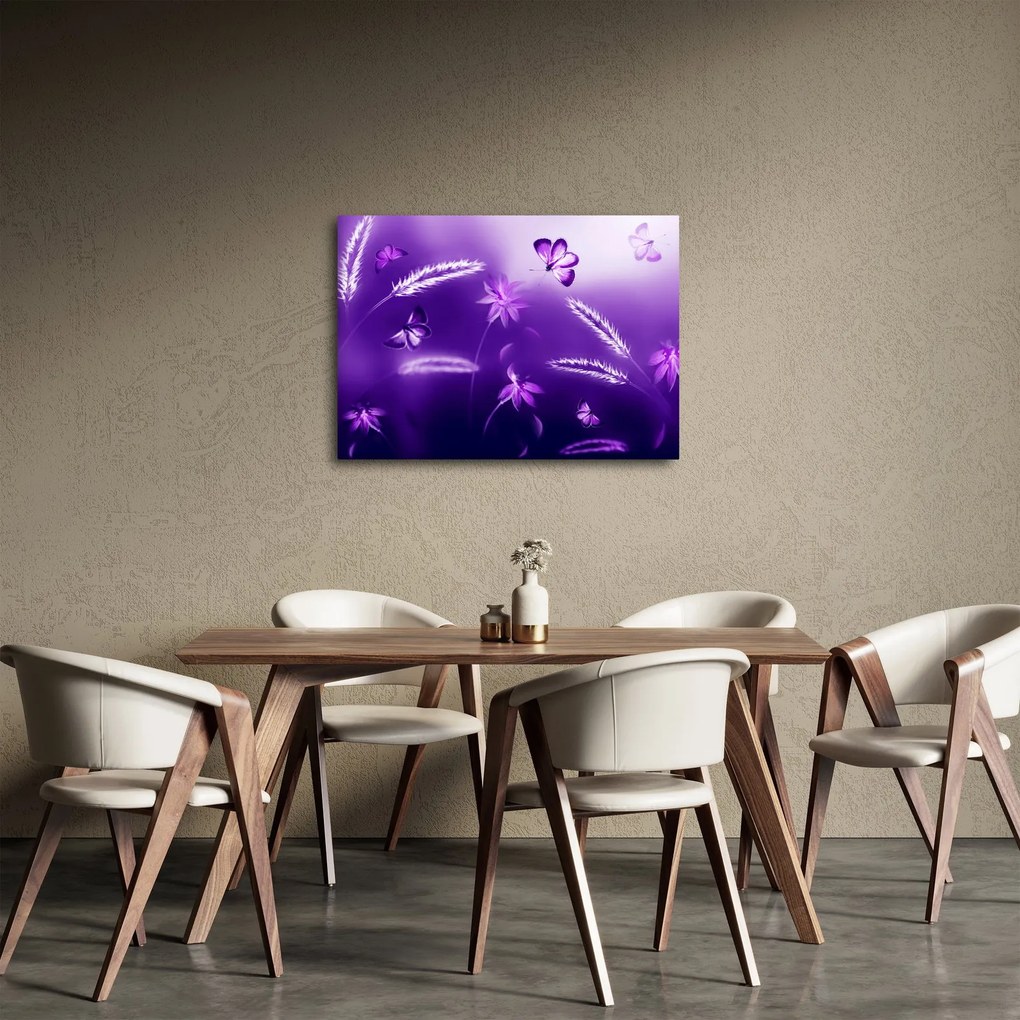 Tablou - Lunca cu fluturi (70x50 cm)