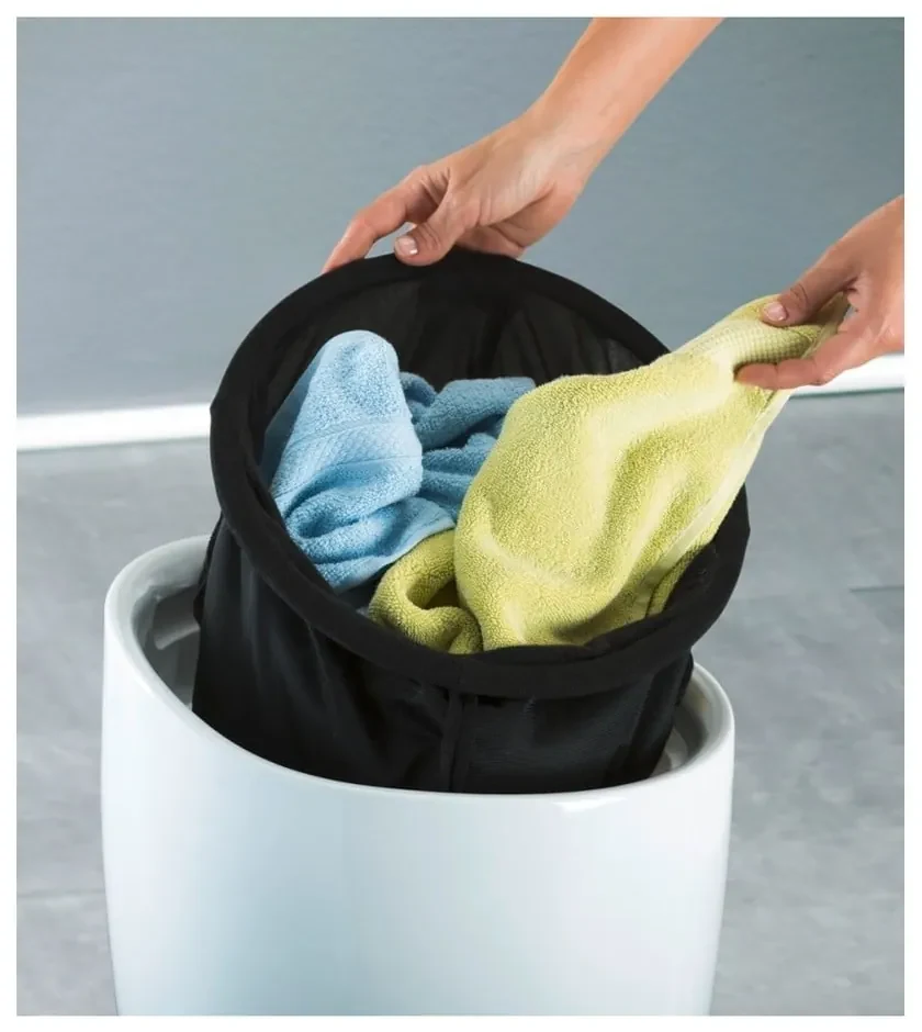 Coș de rufe /taburet Wenko Candy, 20 l, alb