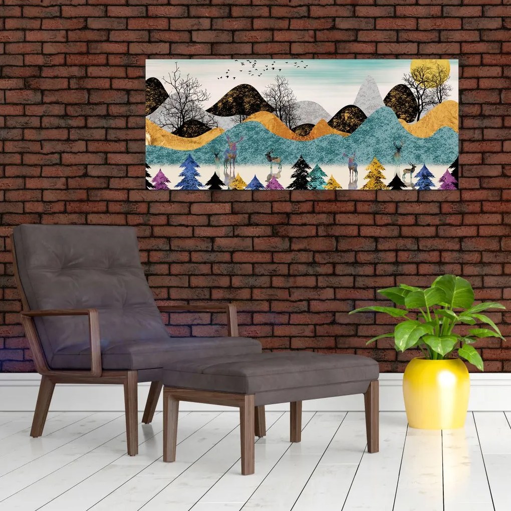 Tablou fgrafic cu cebi (120x50 cm)