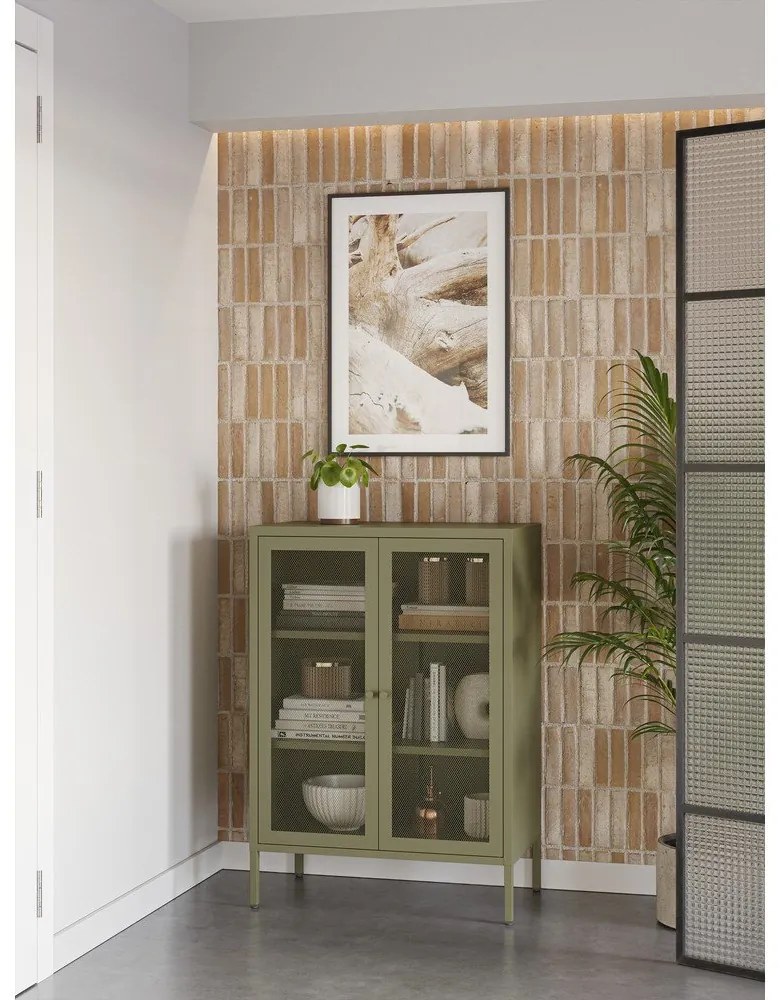 Dulap verde din metal 70x100x40 cm Fayna – Marckeric