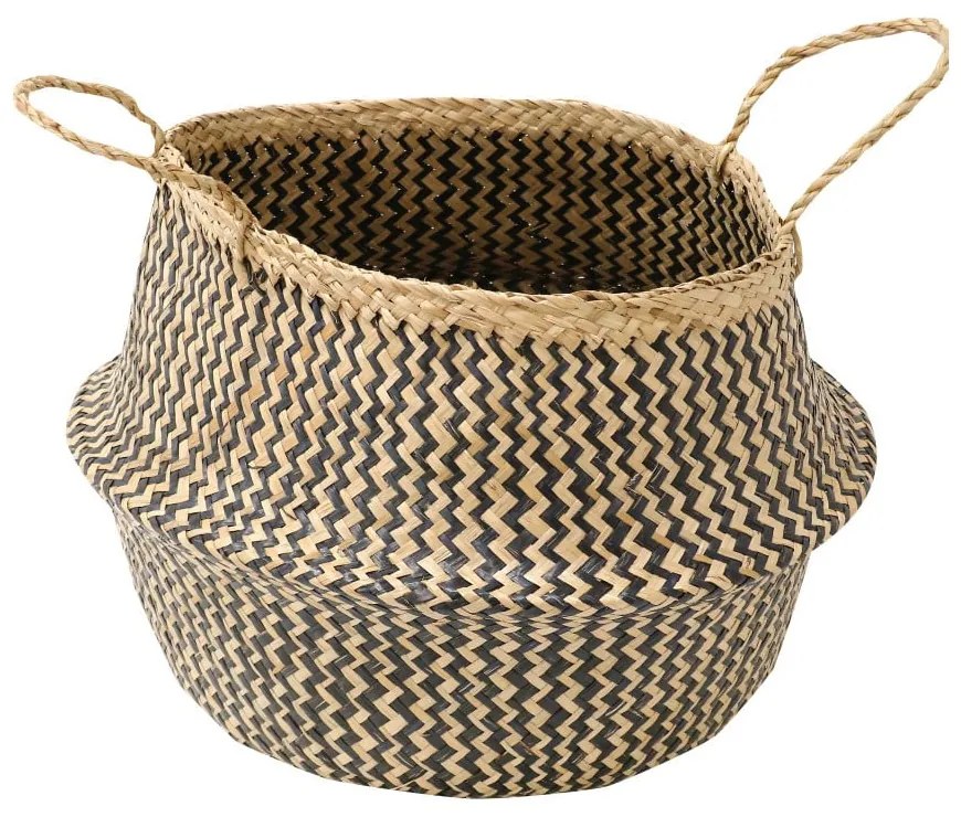 Coș depozitare din iarbă de mare Compactor Zic Zac, ⌀ 45 cm