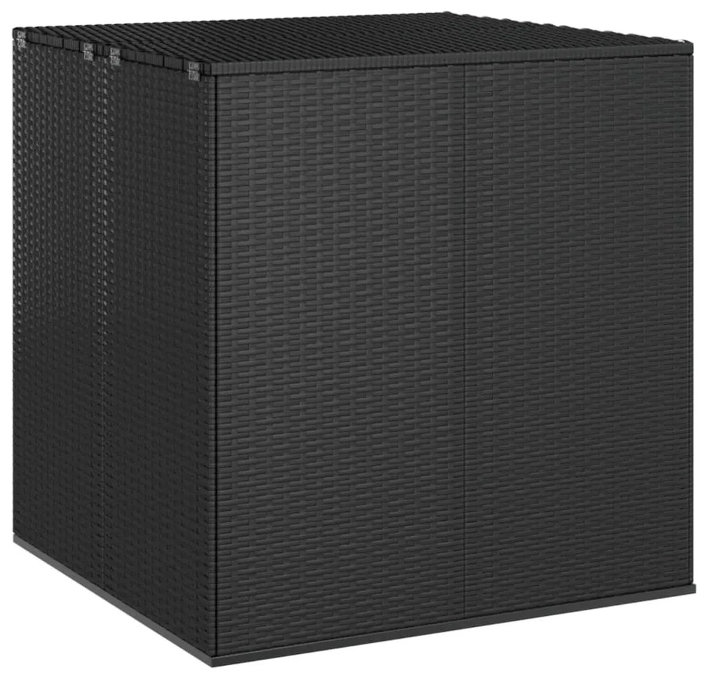 vidaXL Ladă grădină pentru perne, negru, 100x97,5x104 cm, ratan PE